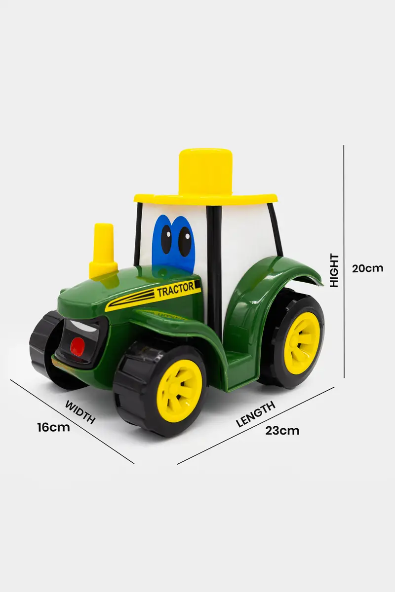 Lovely Toys Farmer Tractor Push & Go Toy- Green - Image 5