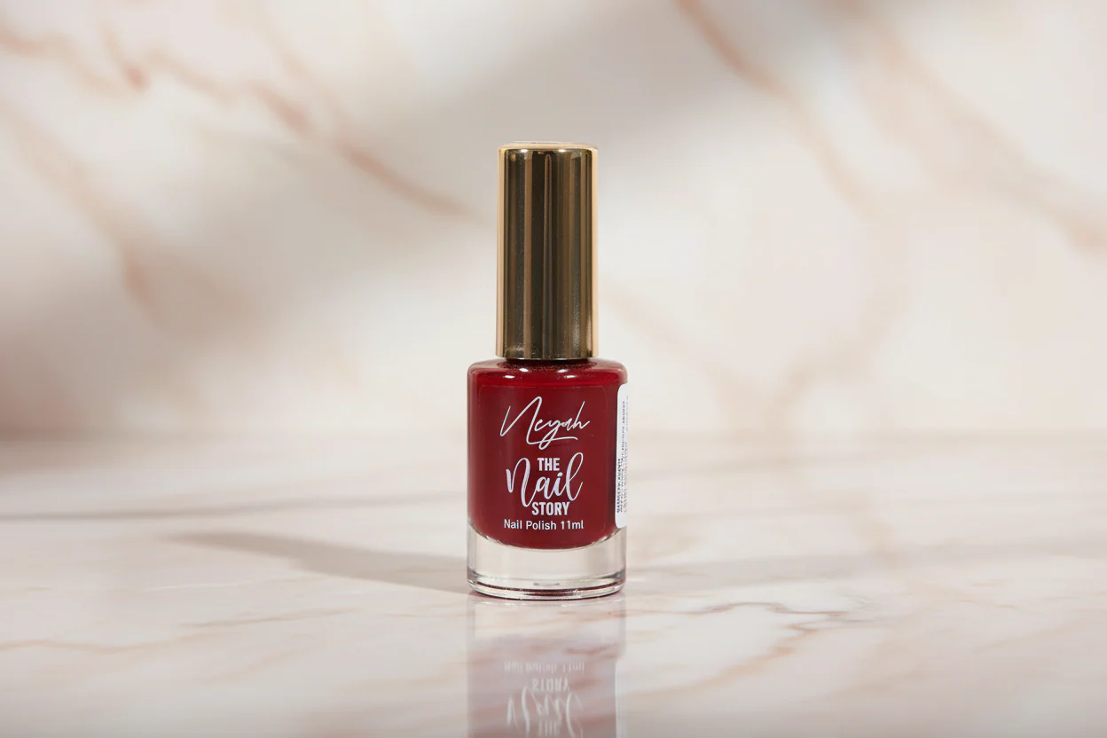 Neyah The Nail Story Nail Polish (Deep Maroon - 11ml) - Image 3