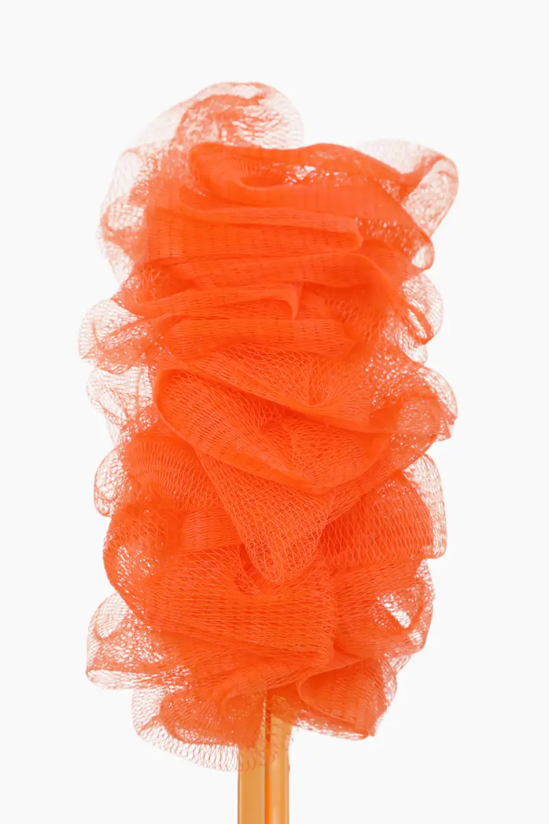 Vivin Luxury Long Handle Nylon Mesh loofah - Orange (Pack of 1) - Image 5