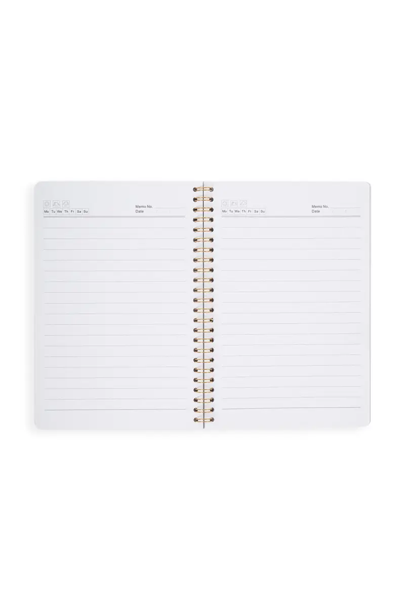 3D Printed Ruled Notebook - Gold - Image 3