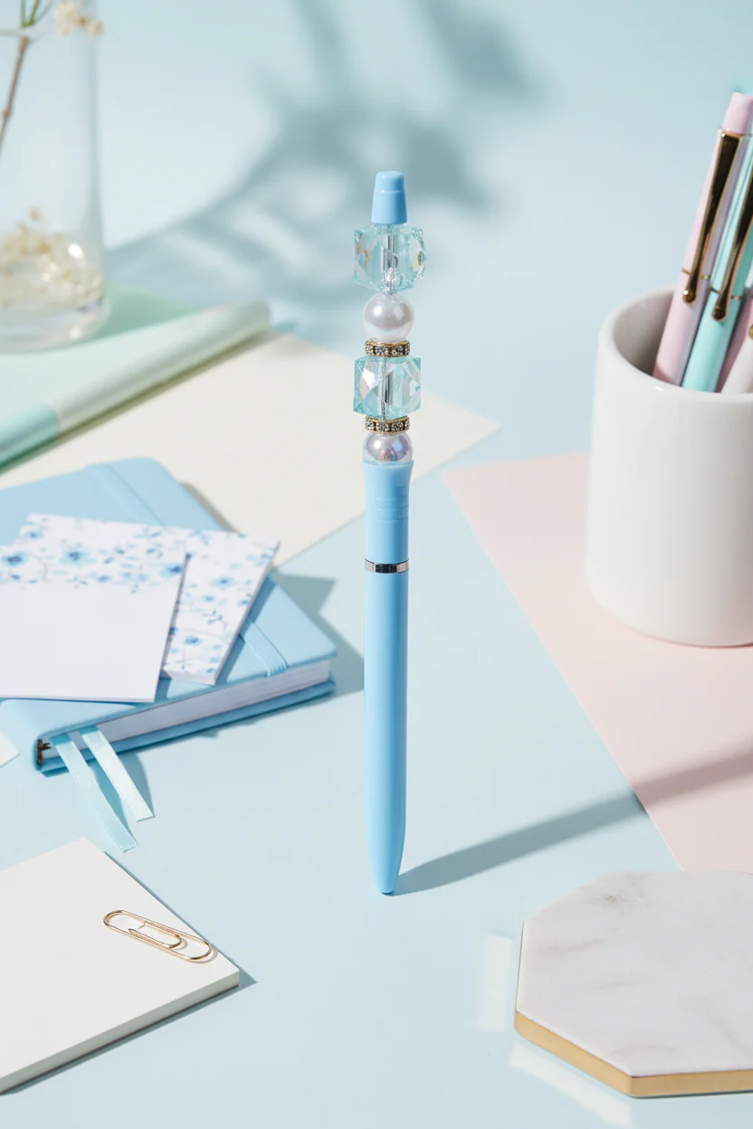 Elegant Crystal Bead Ball Pen - Pack of 1 - Image 5