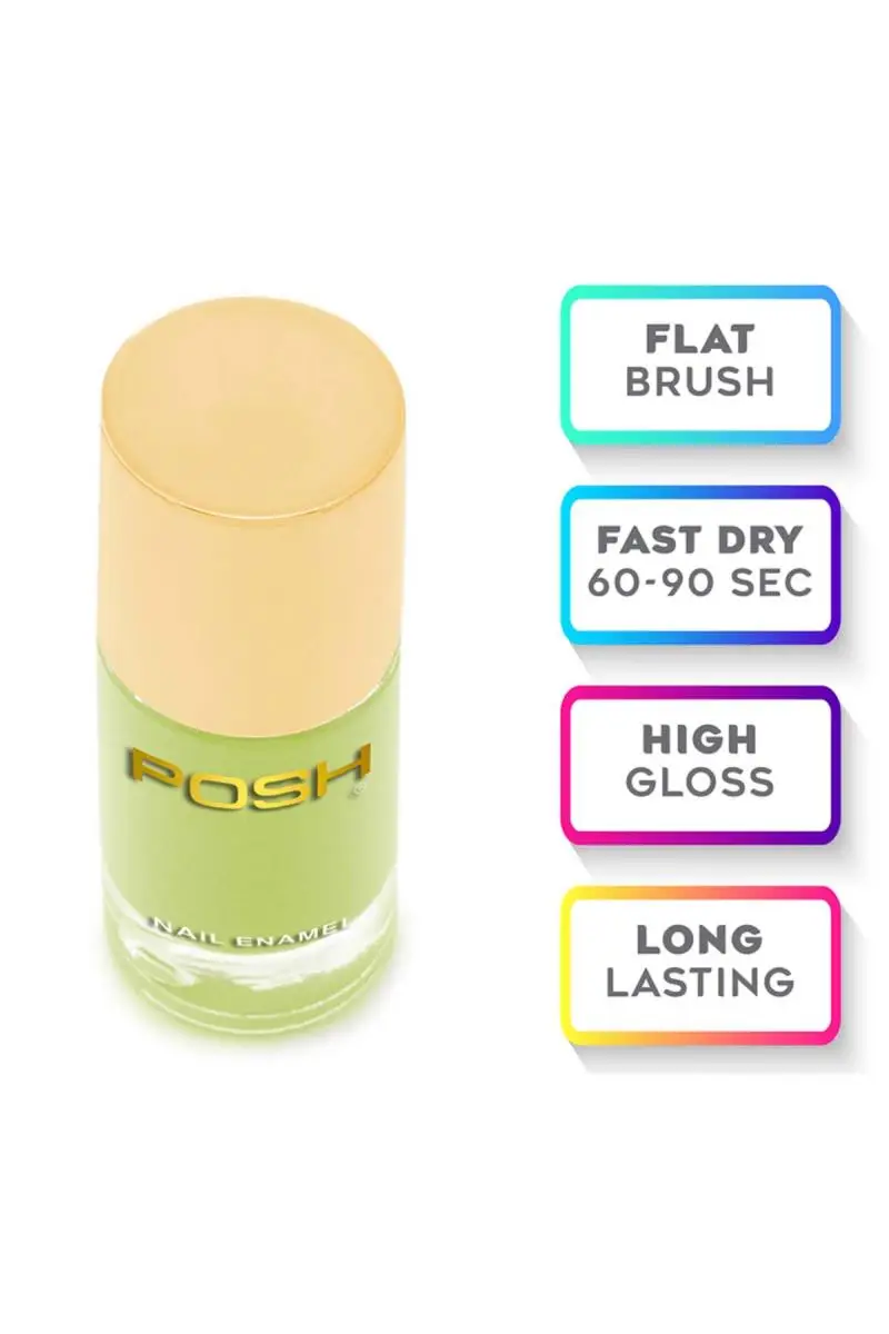 Posh Long-lasting Shine High Gloss Nail Polish - 9ml (649 Naughty Parrot) - Image 4