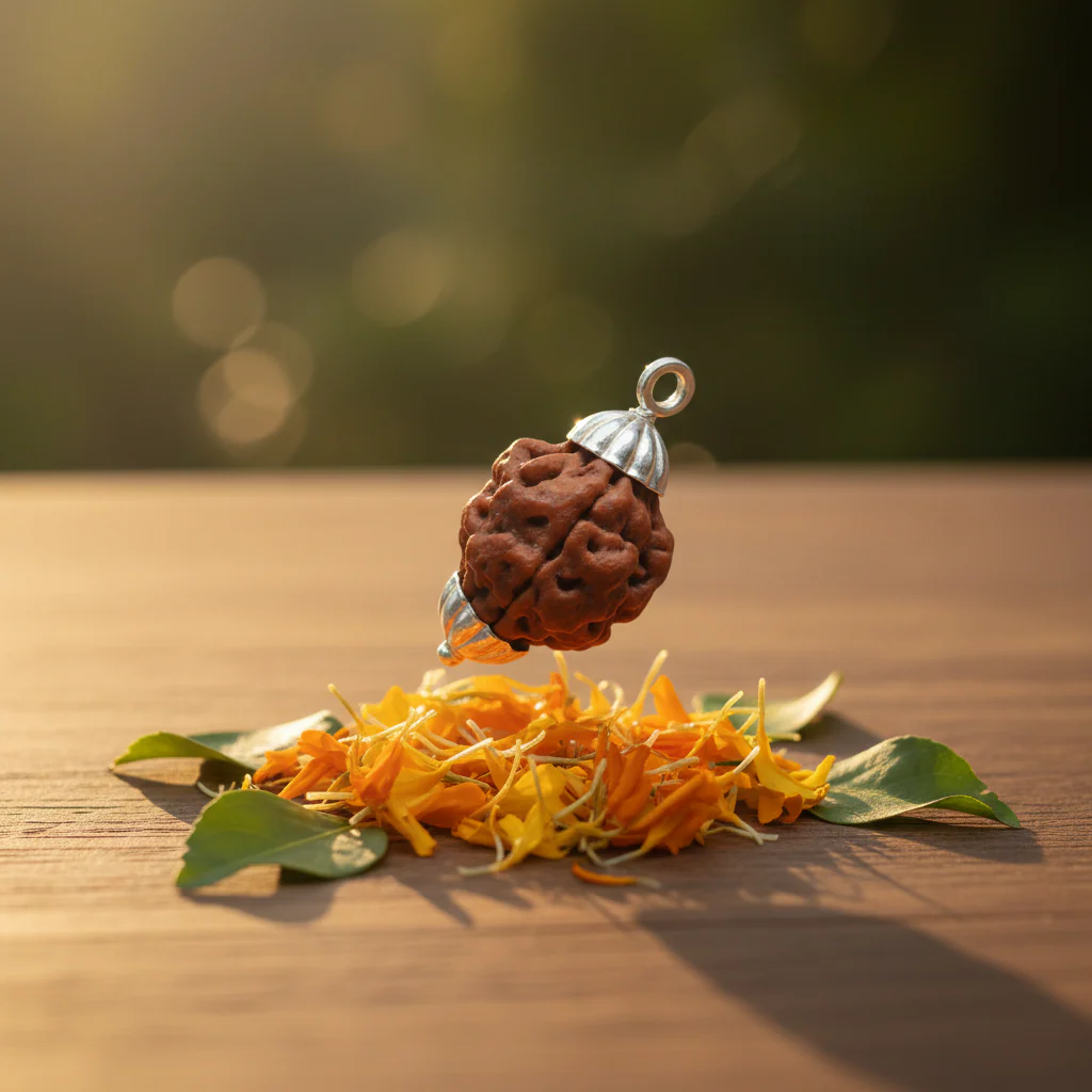 3 Mukhi Rudraksha Bead – Agnidev Blessing Natural Sacred Rudraksha - Image 2