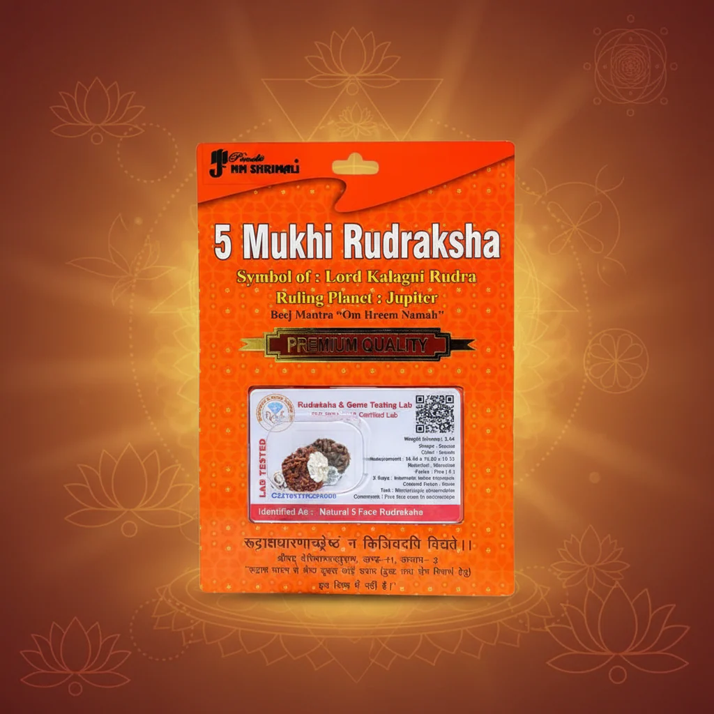5 Mukhi Rudraksha Bead – Kalagni Rudra Blessing Sacred Natural Rudraksha - Image 5