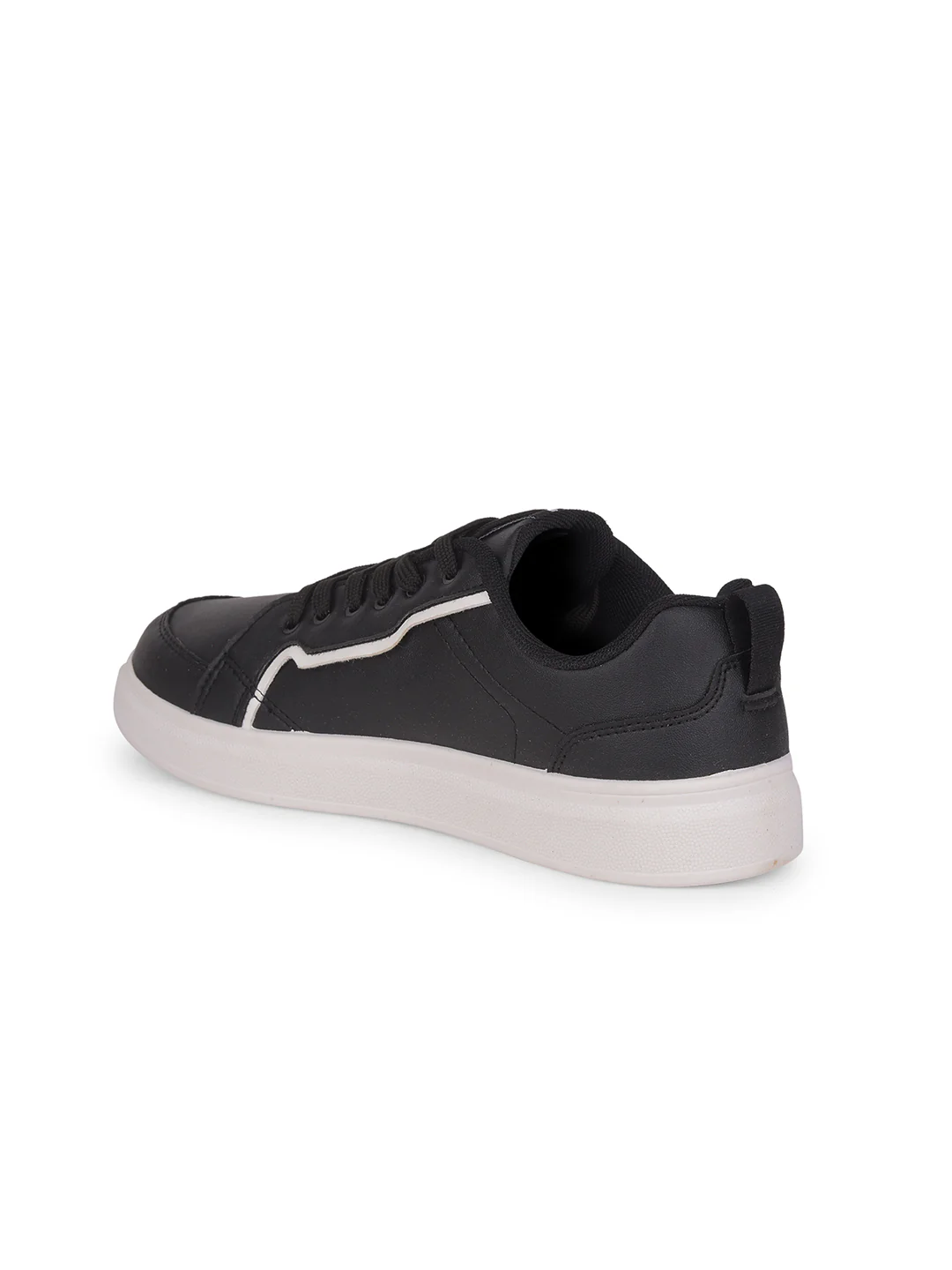North Star Women’s Black PU Synthetic Lace-Up Flat Sneakers - Image 3