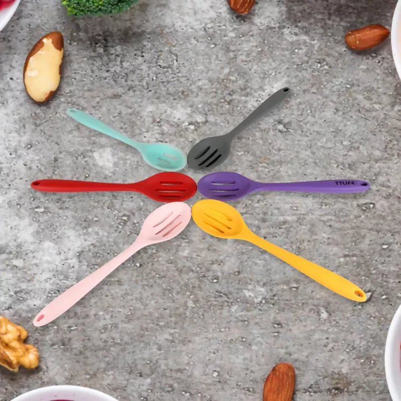Silicone Cooking & Basting Spoon Set – Heat-Resistant, Non-Stick Kitchen Utensils (6 Pcs ) - Image 5