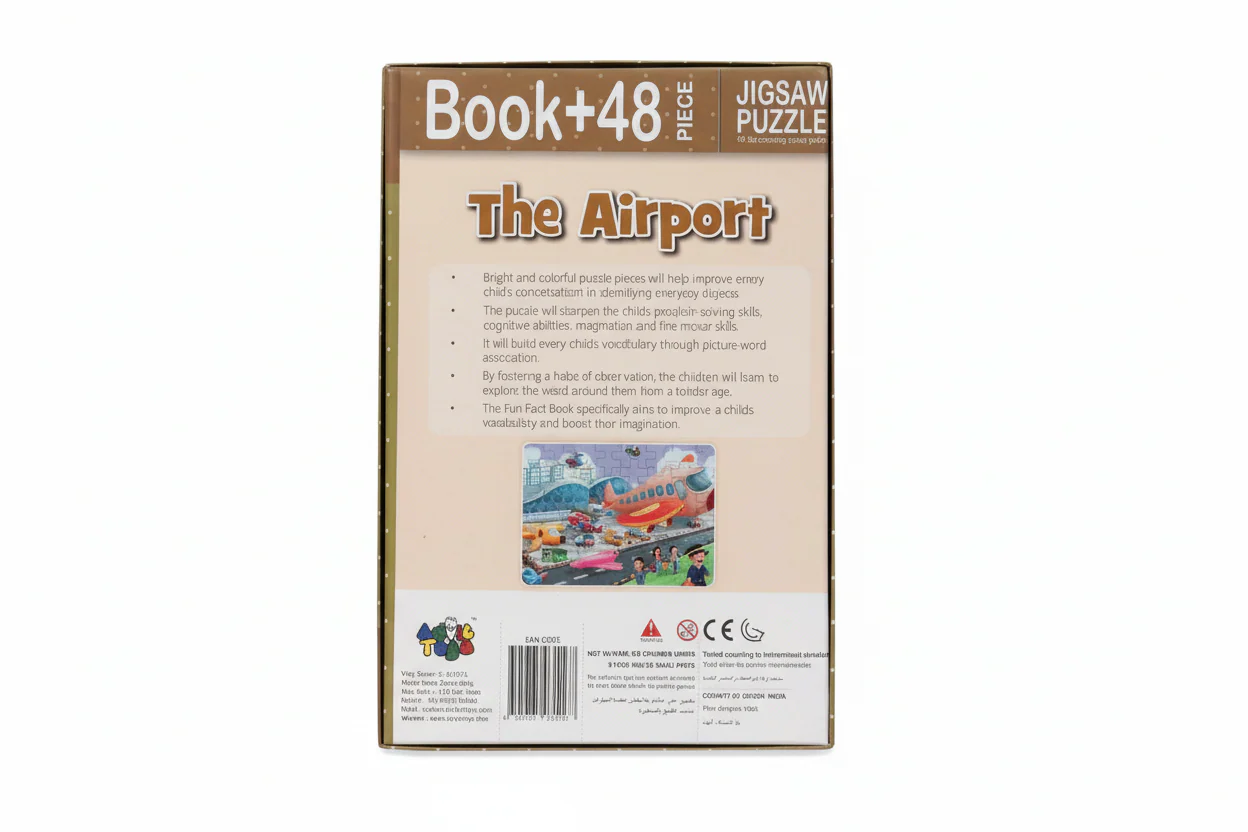 The Airport Kids Jigsaw Puzzle with Book – Advit Toys - Image 3