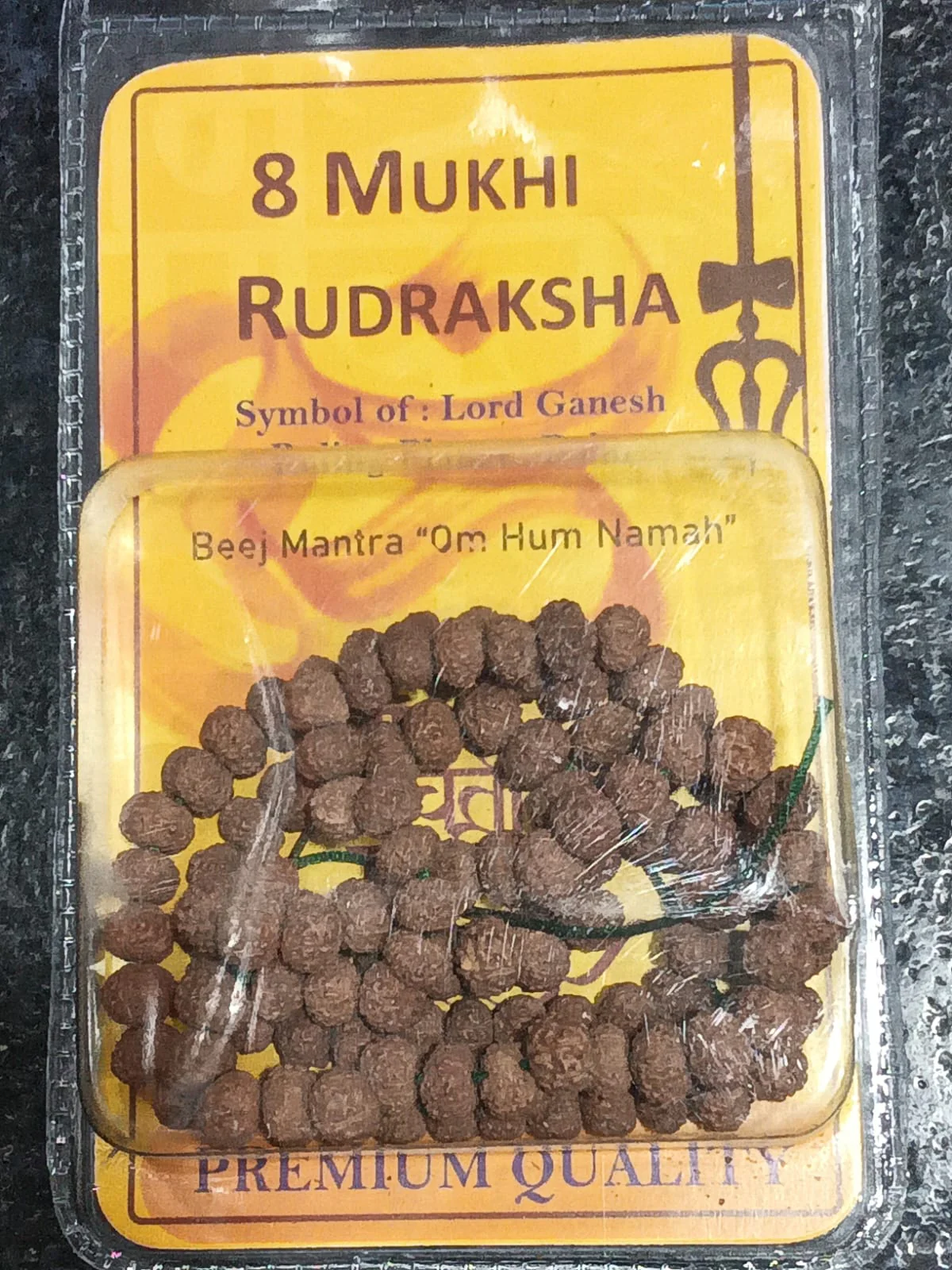 8 Mukhi Rudraksha Mala – Ganesh Blessing Spiritual Prayer Beads - Image 4