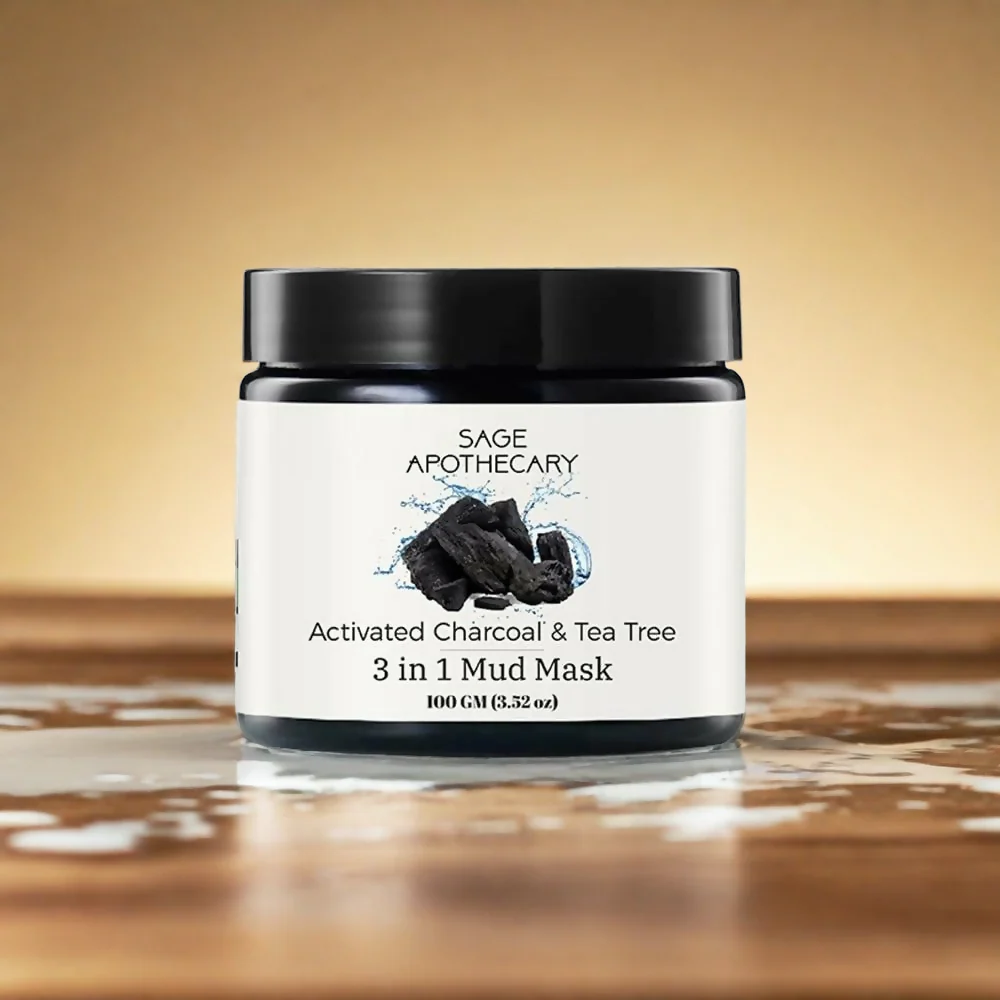 Activated Charcoal & Tea Tree 3-in-1 Mud Mask (100GM)