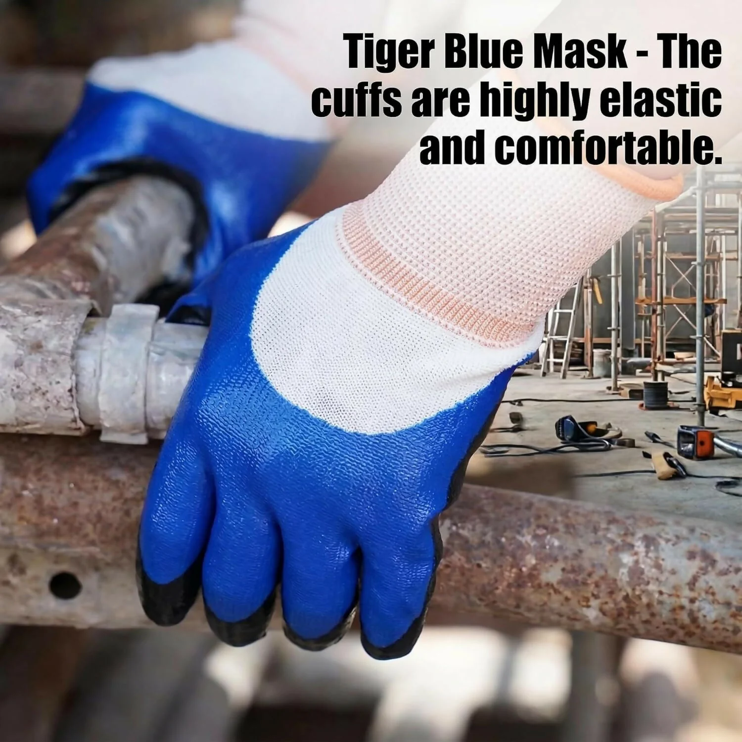 AxisGrip Nylon Safety Work Gloves with PU Nitrile Coating – Anti-Slip, Cut Resistant Hand Protection (Pack of 2) - Image 5