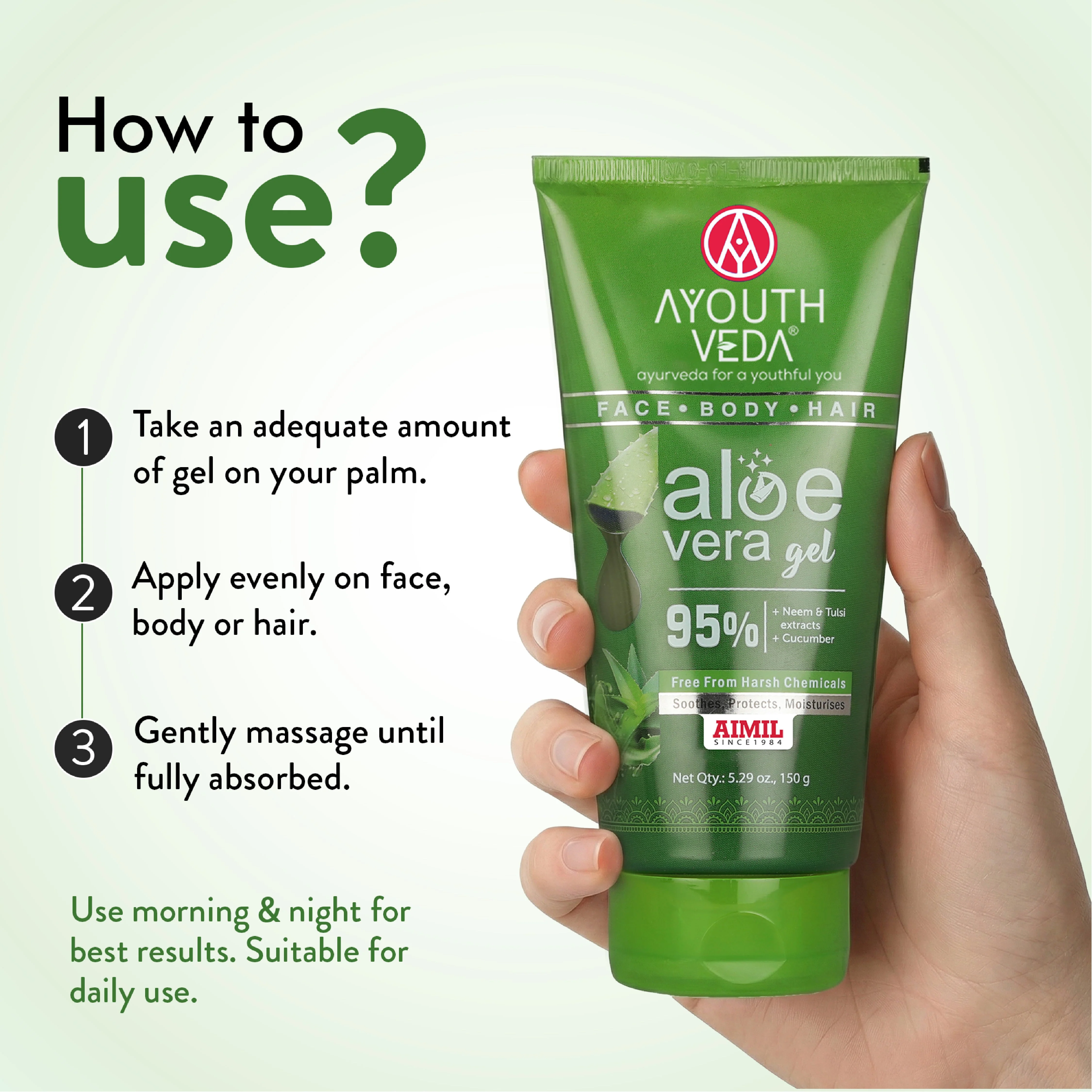 Ayouthveda Aloe Vera Gel Pack of 4 (150 gm) - Image 5