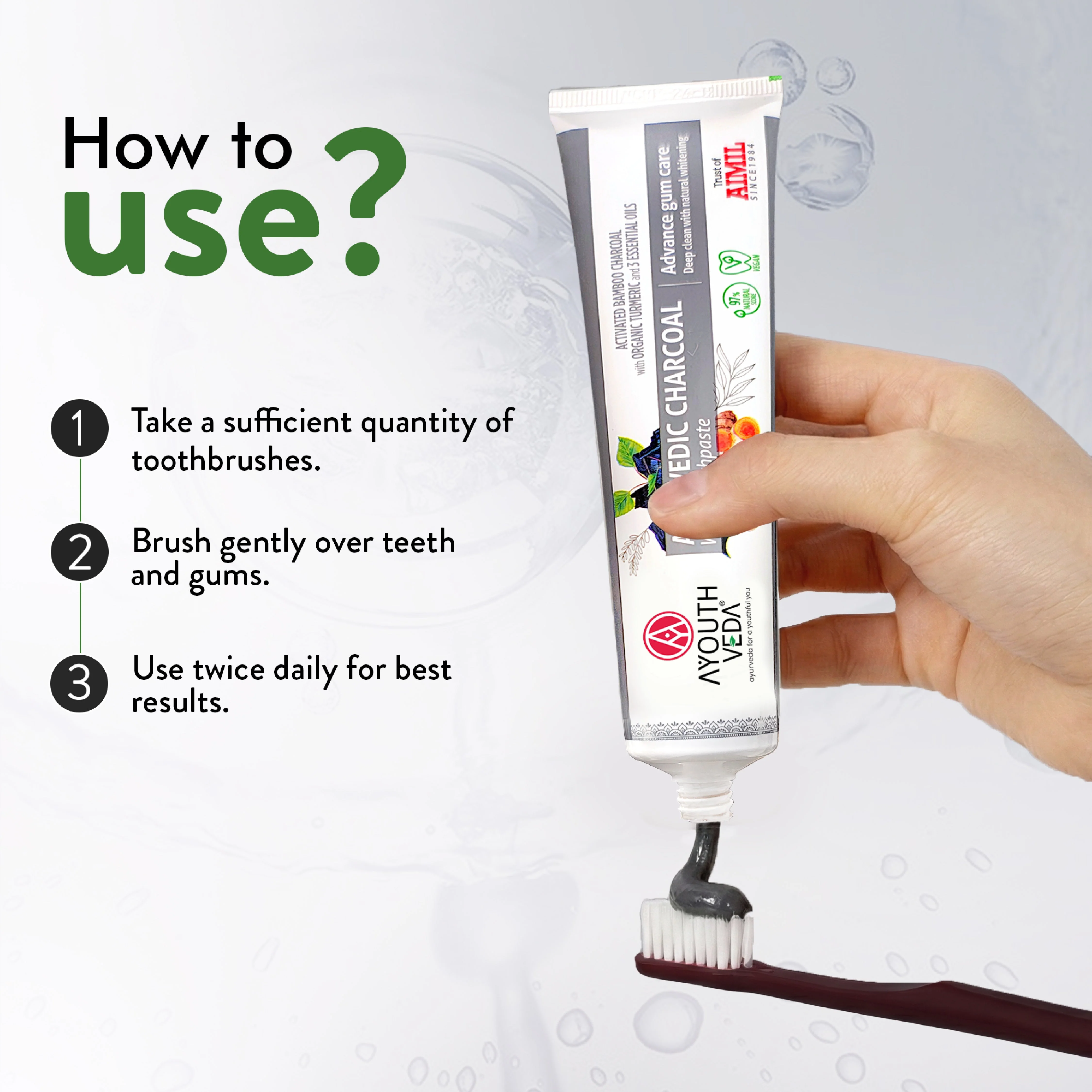 Ayurvedic Charcoal White toothpaste Pack of 4 (100 gm) - Image 5