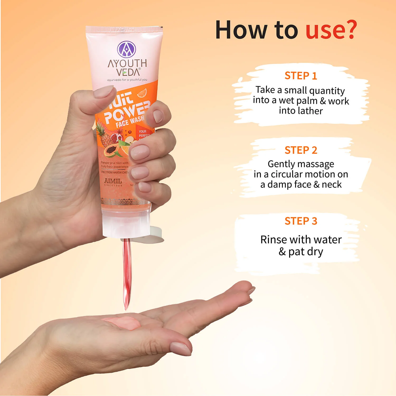 Ayouthveda Fruit Face wash Gel Pack Of 3 (100 ml) - Image 8
