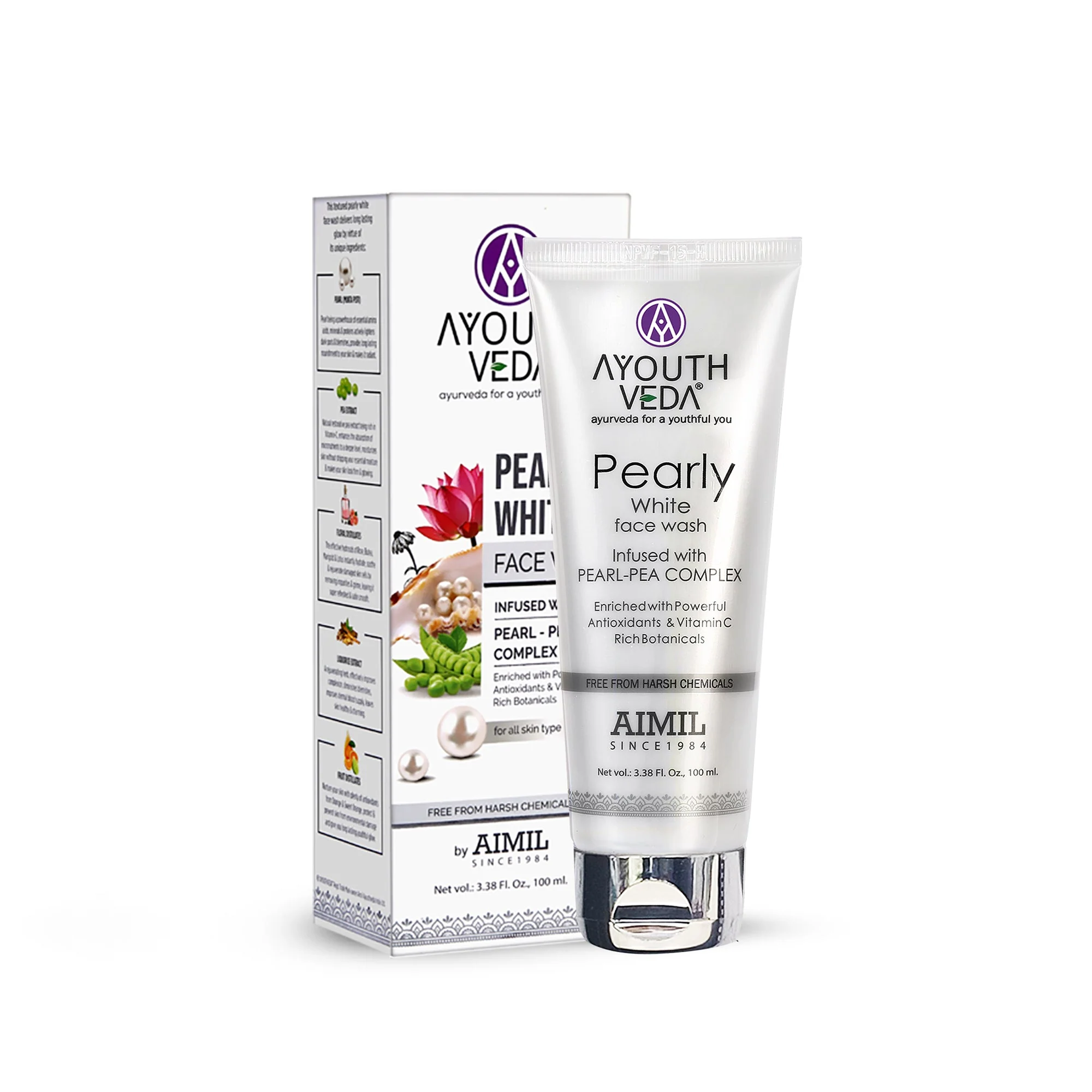 Ayouthveda Pearly White Face Wash Pack of 2 (100 ml)