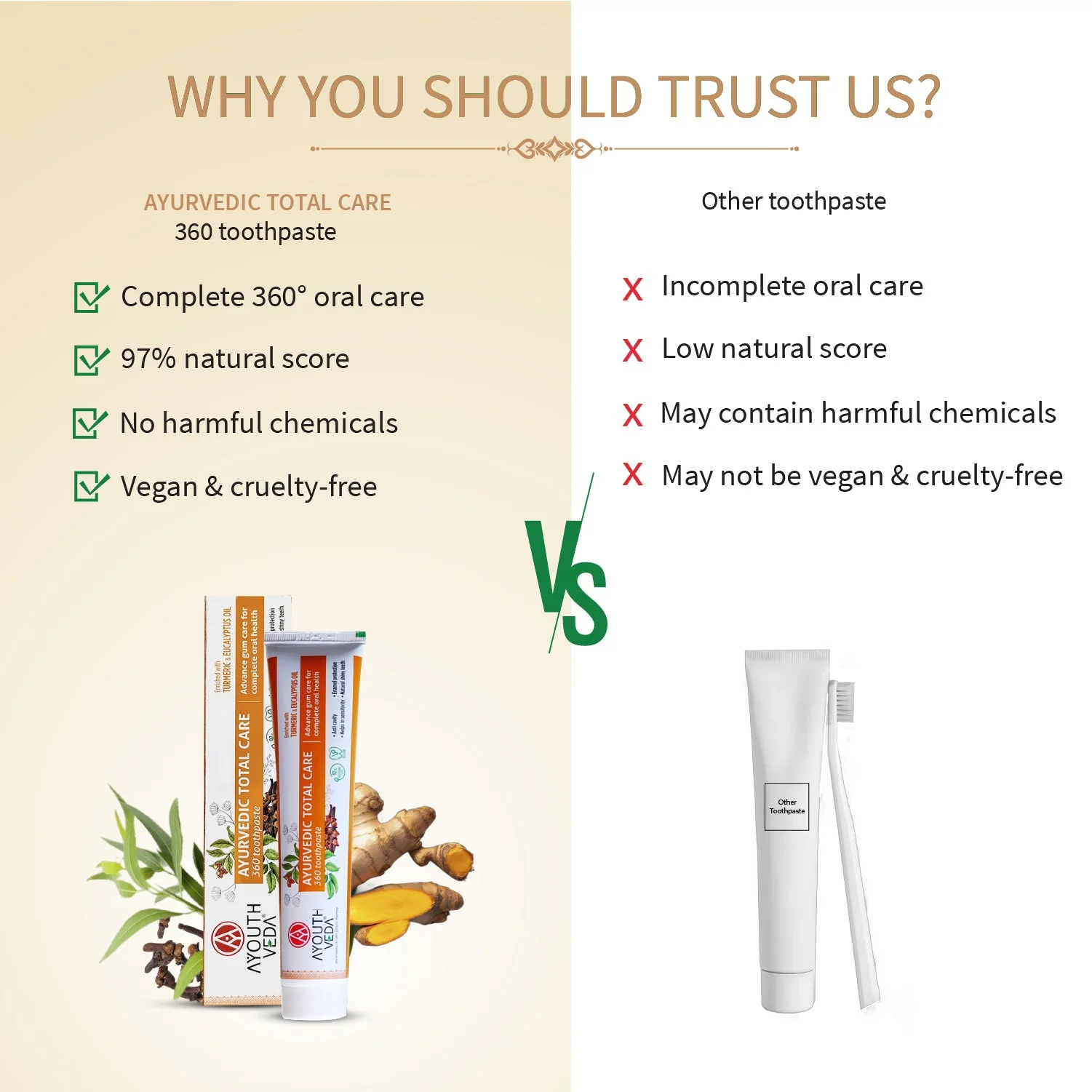 Ayurvedic TotalCare 360 toothpaste Pack of 3 (100 gm) - Image 6