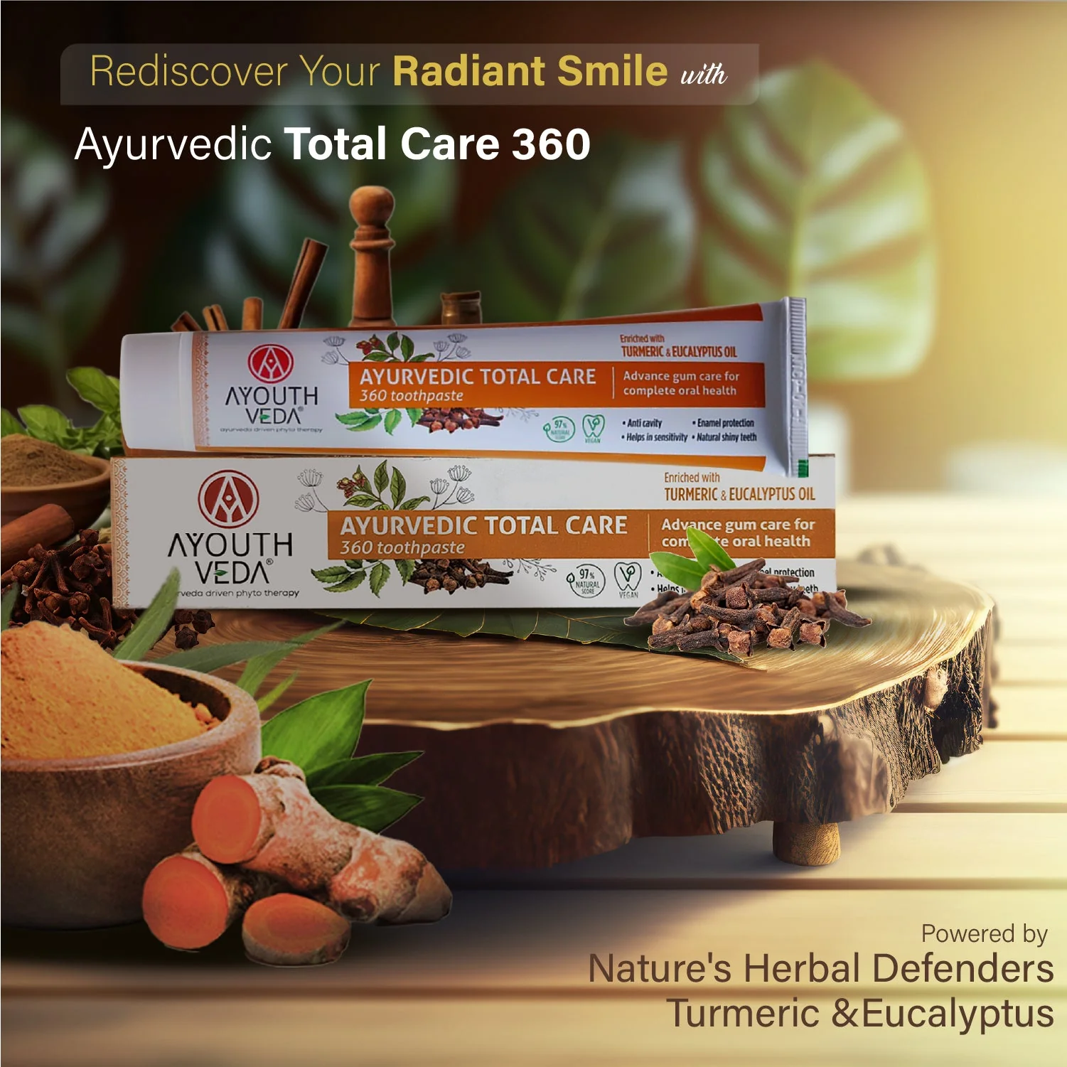 Ayurvedic TotalCare 360 toothpaste Pack of 4 (100 gm) - Image 4