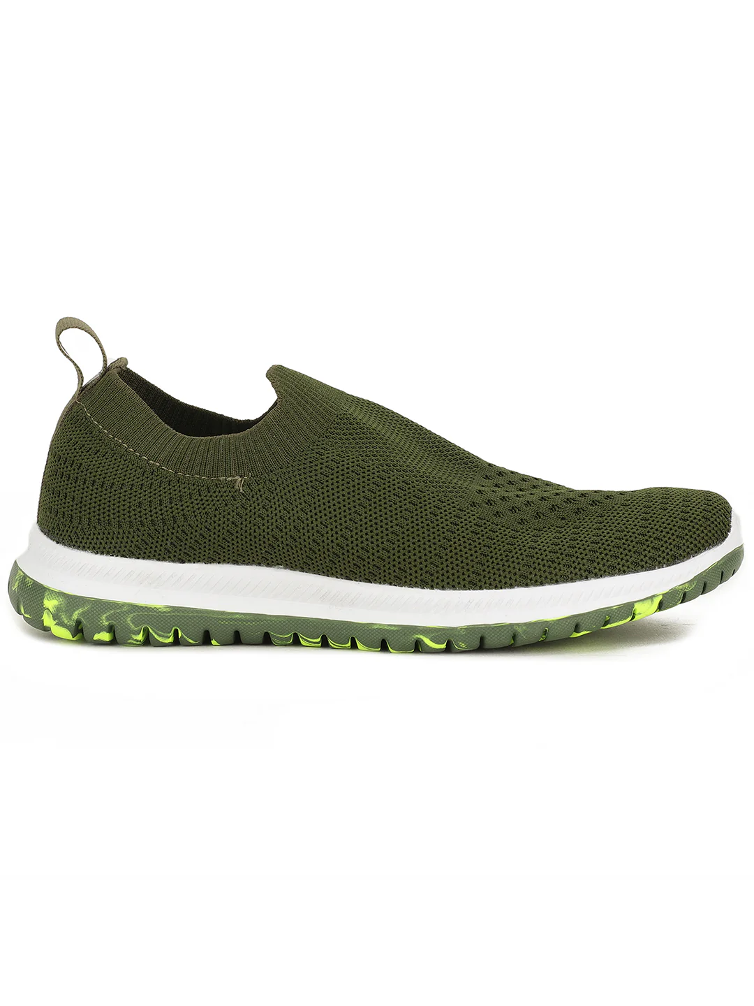 Bata Boy's Olive Casual Slip-on Shoes - Image 2