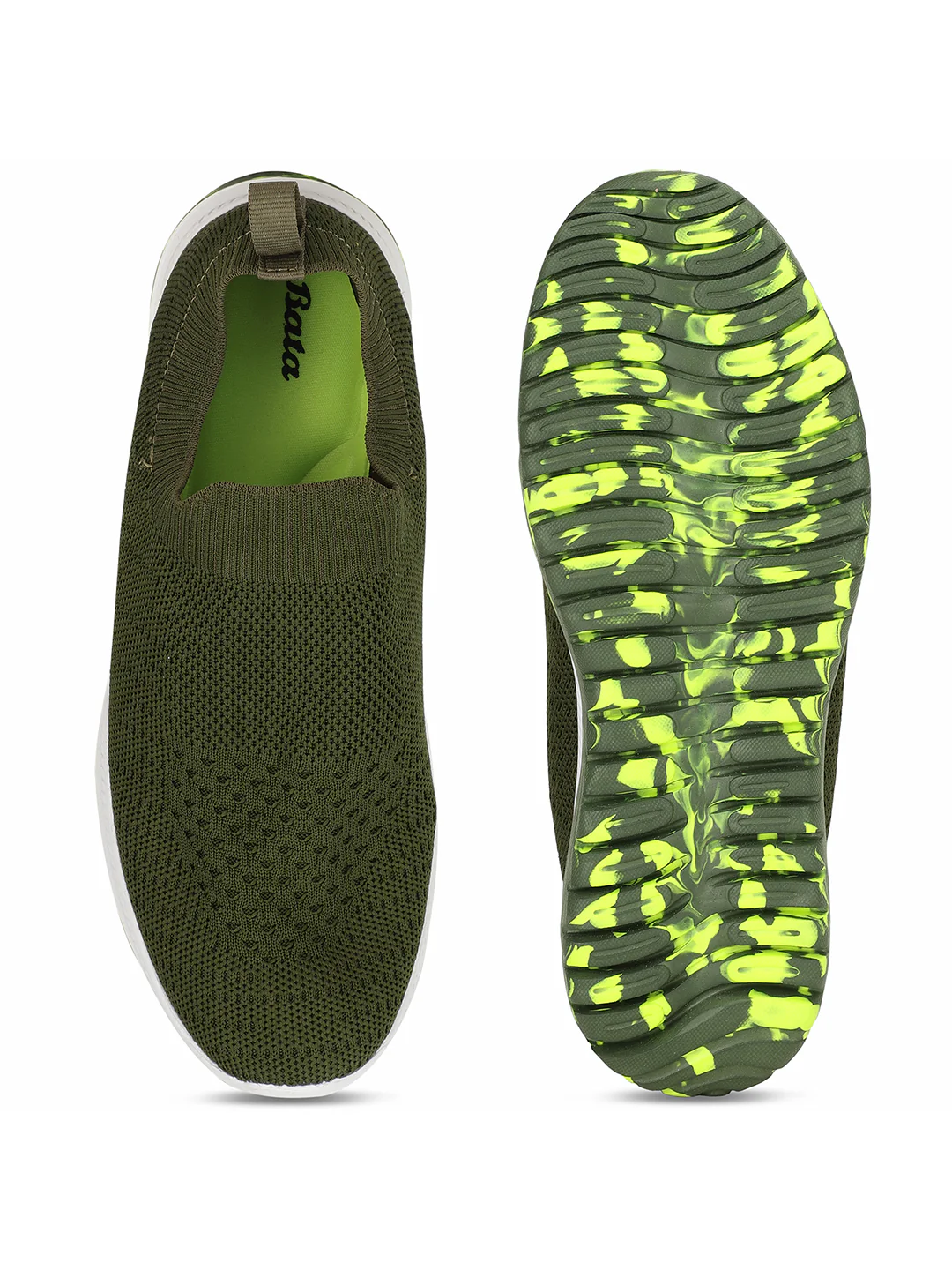 Bata Boy's Olive Casual Slip-on Shoes - Image 4