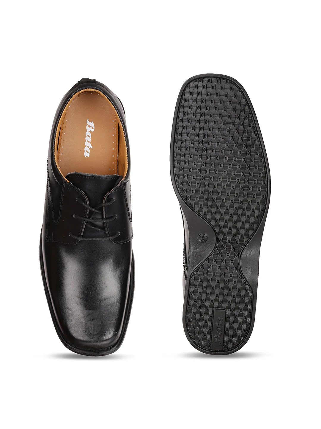 Bata Men Black Formal Lace-up Derby Shoes - Image 4