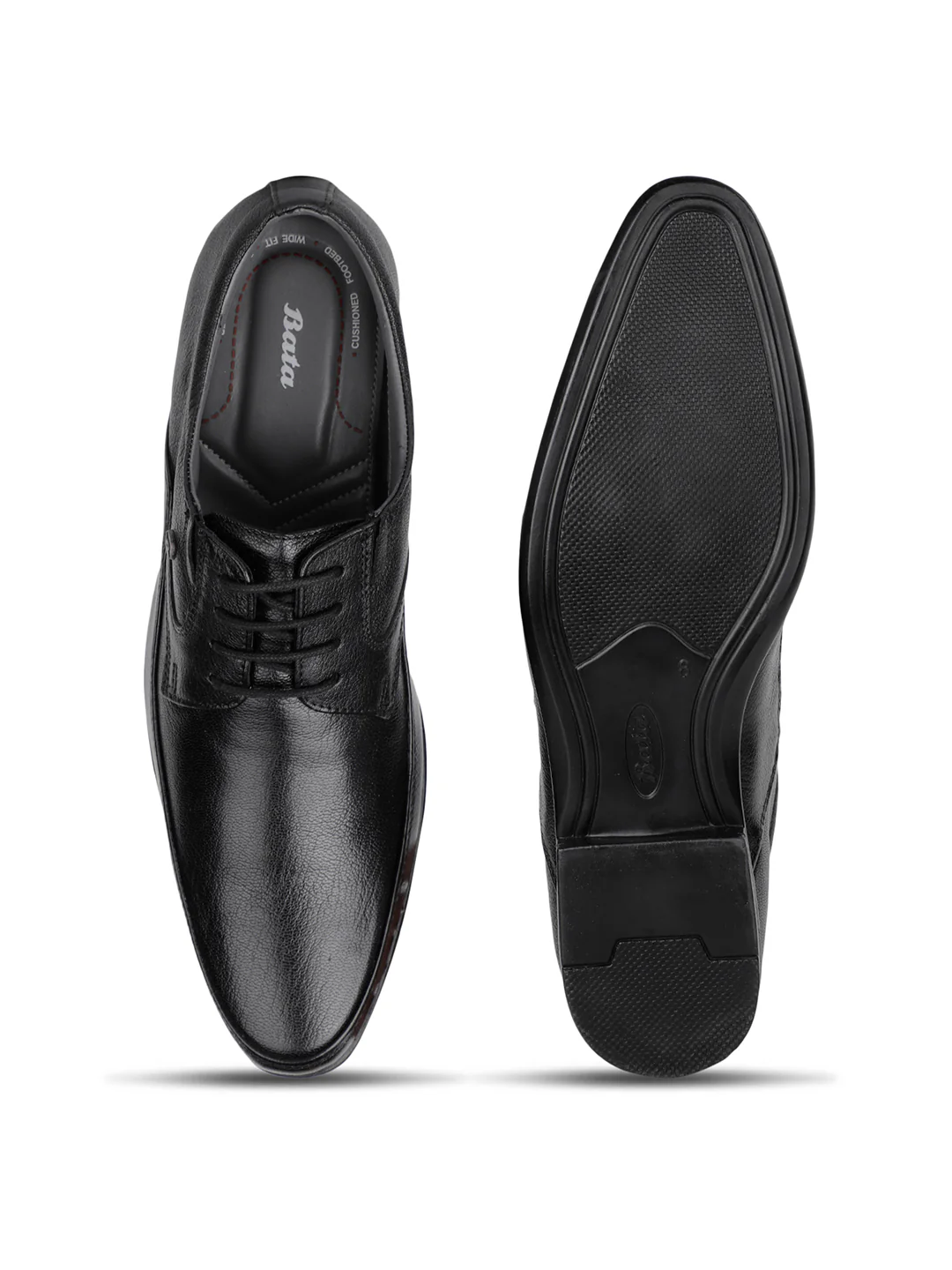 Bata Men Black Formal Lace-up Derby Shoes - Image 4