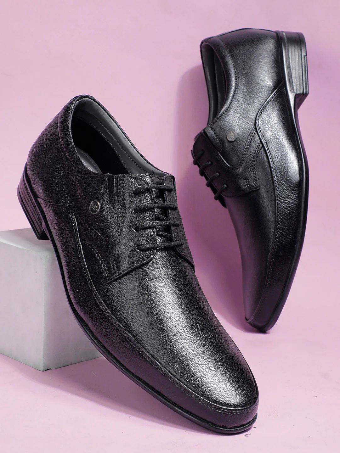 Bata Men Black Formal Lace-up Derby Shoes - Image 6