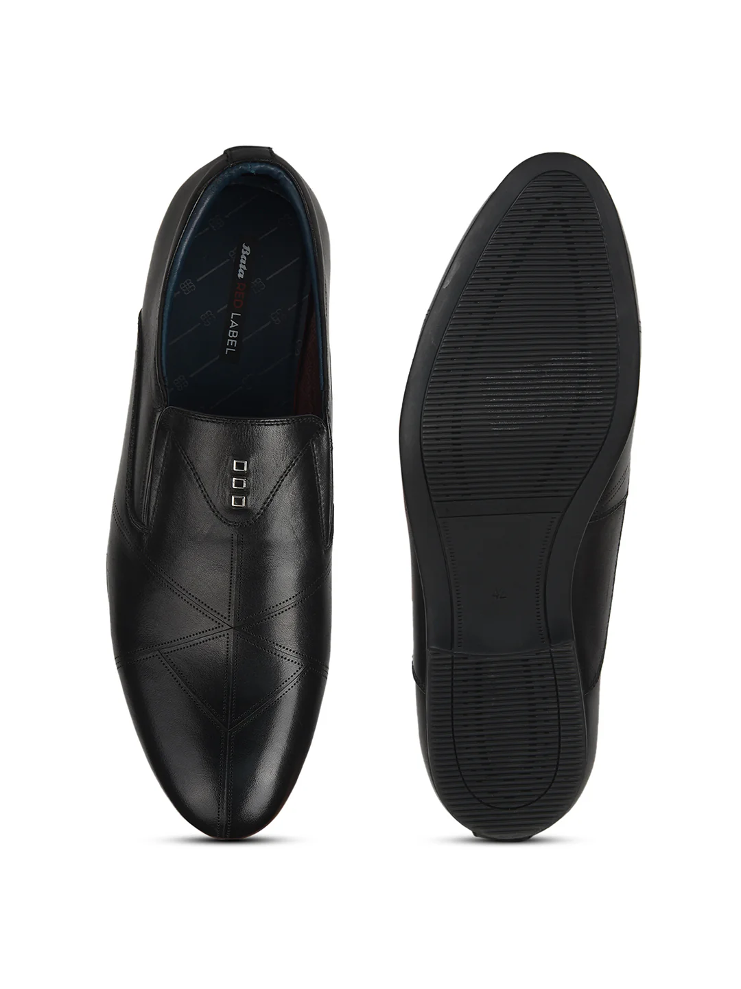 Bata Men Black Formal Slip-on Shoes - Image 4