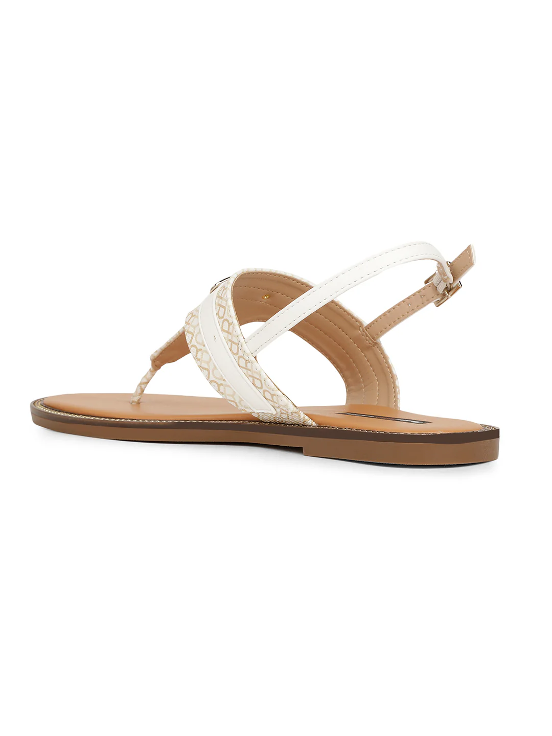 Bata Women Beige BackStrap Flat Sandal - Image 3