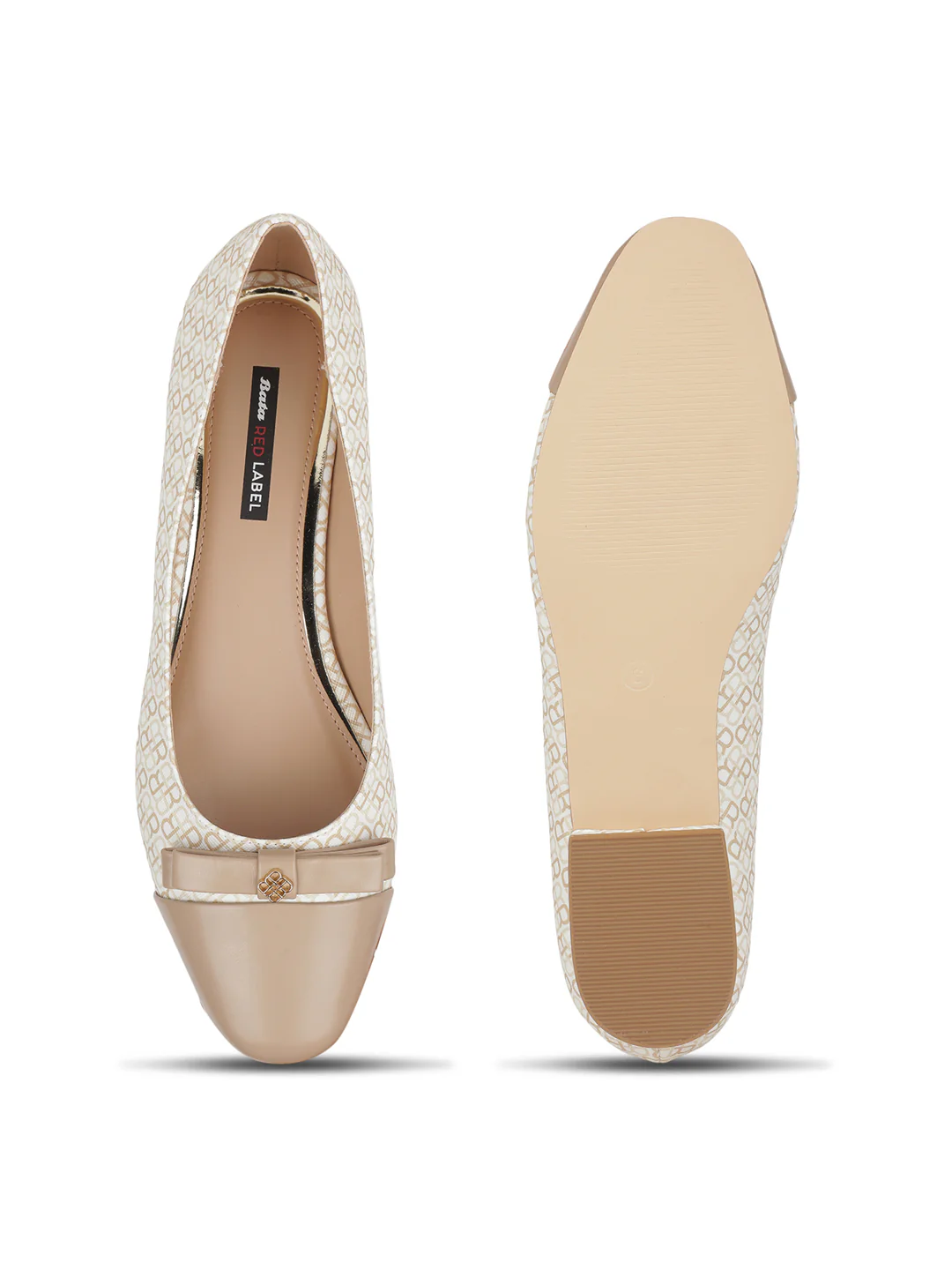 Bata Women Beige Casual Ballet Flat - Image 4