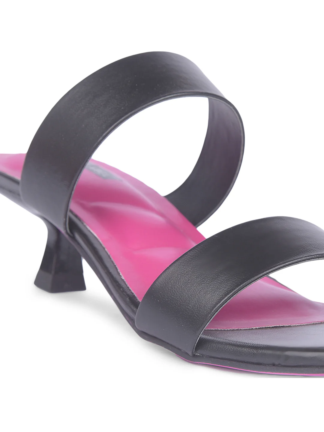 Bata Women Black Kitten Heel Mule Sandal - Image 5