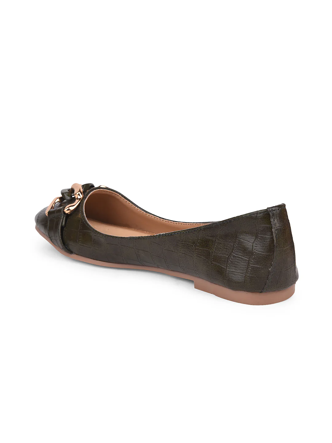 Bata Women Dark Green Casual Ballet Flat - Image 3