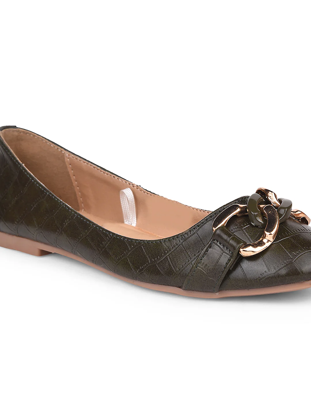 Bata Women Dark Green Casual Ballet Flat - Image 5