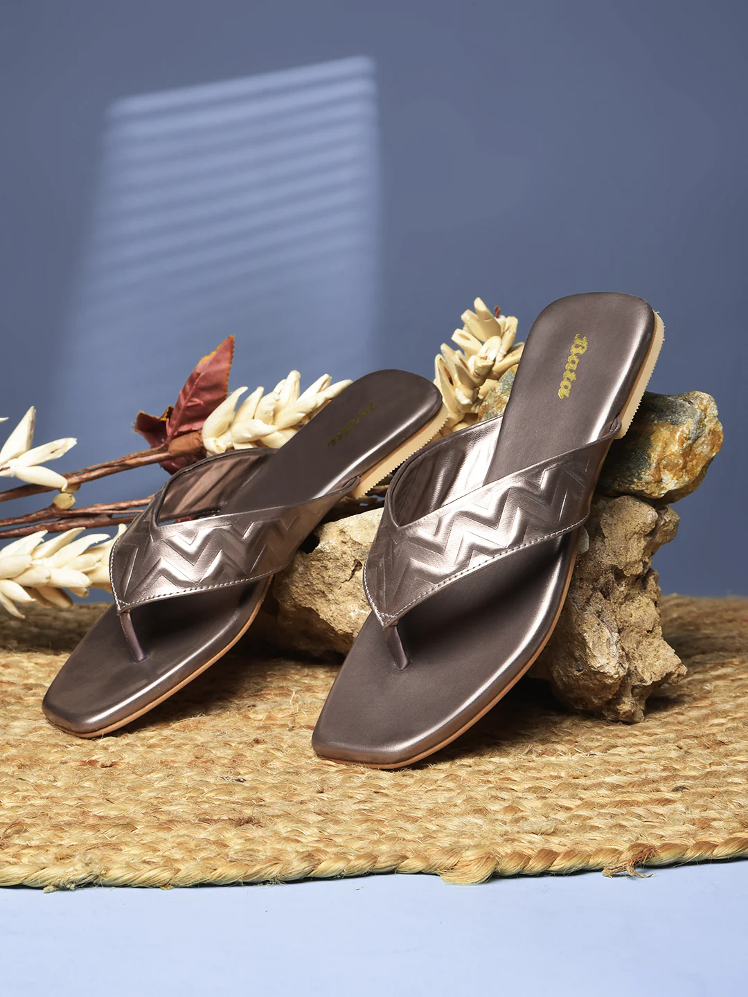 Bata Women Gunmetal Casual Thong Flats - Image 6