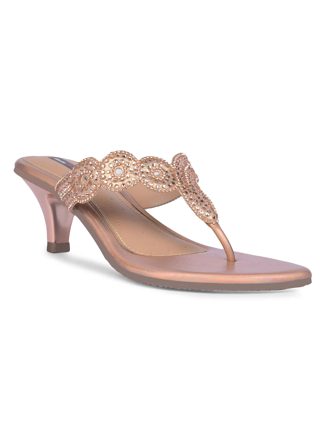 Bata Women Pink Block Heel Thong Sandal