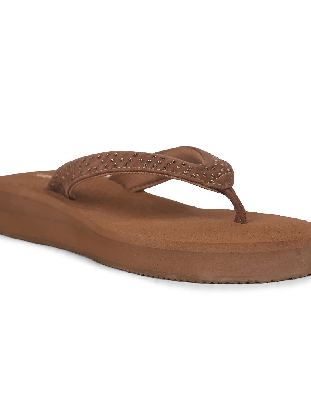 Bata Women Tan Platform Heel Thong Sandal - Image 5