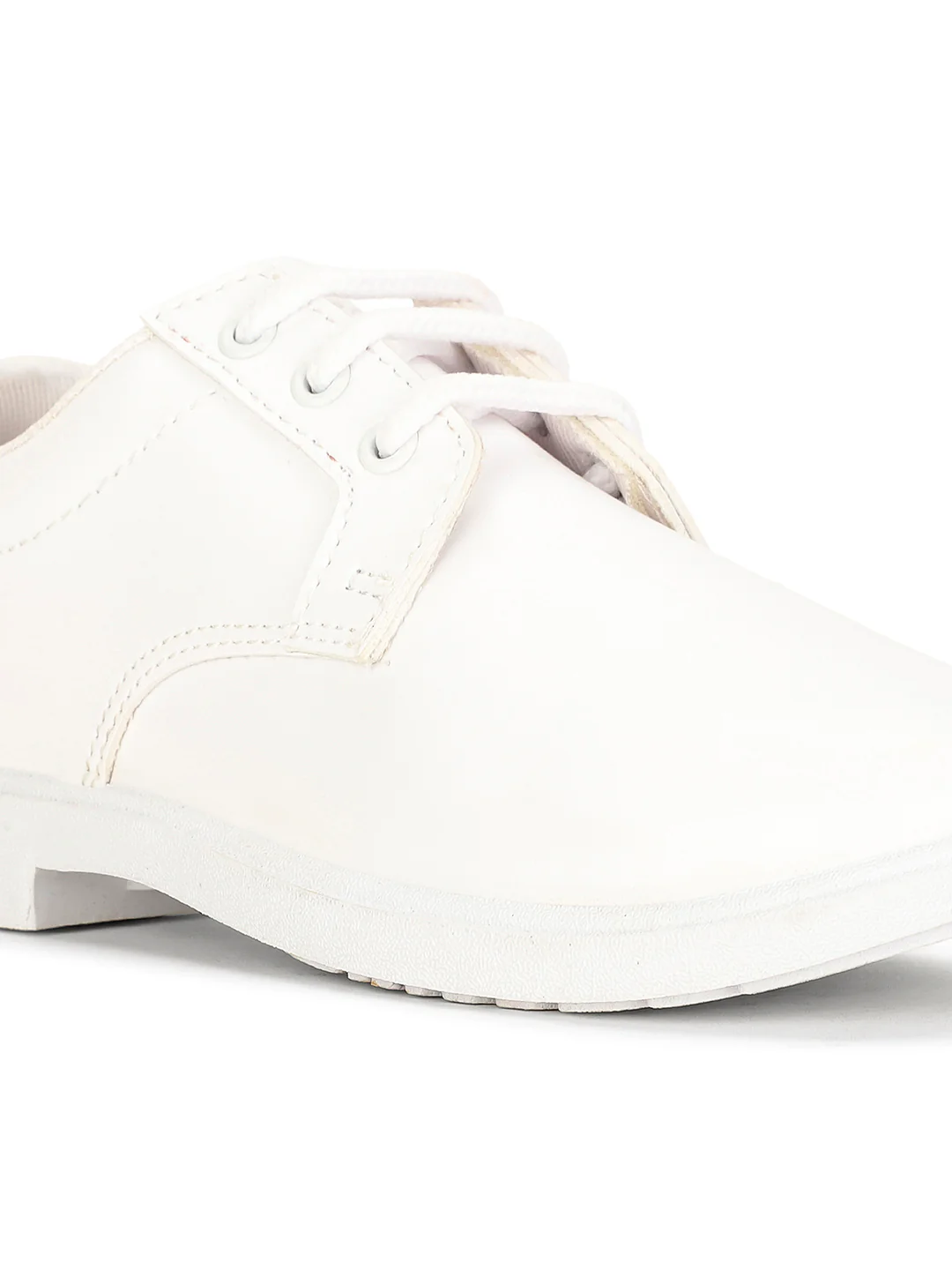Bata Boy's White Lace-up Derby School Shoes - Image 5