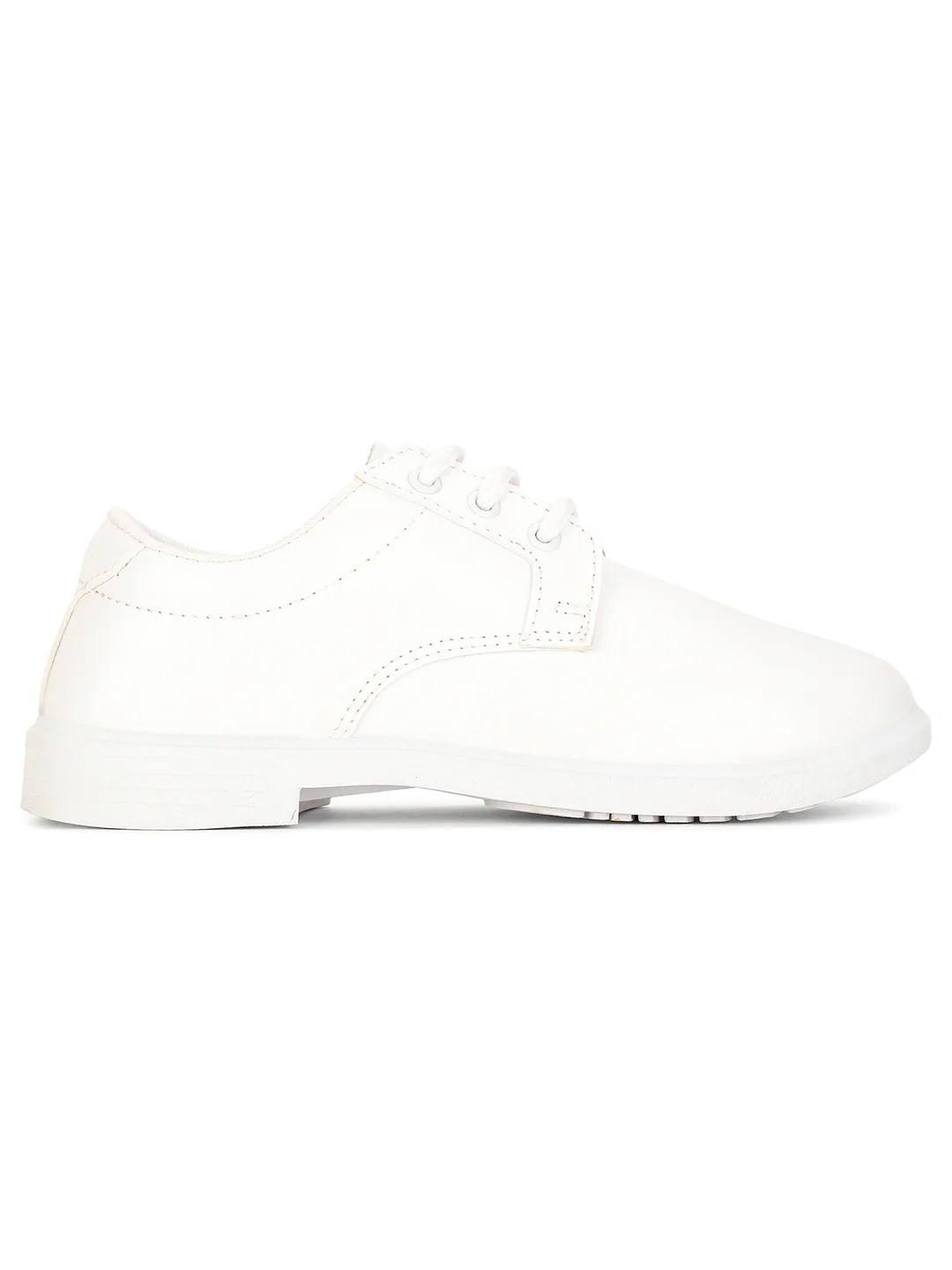 Bata Boy's White Lace-up Derby School Shoes - Image 2