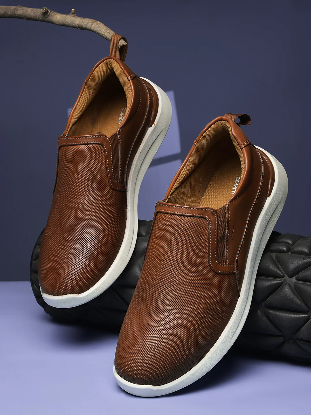 Bata Comfit Men Light Brown Casual Slip-on Shoes - Image 6