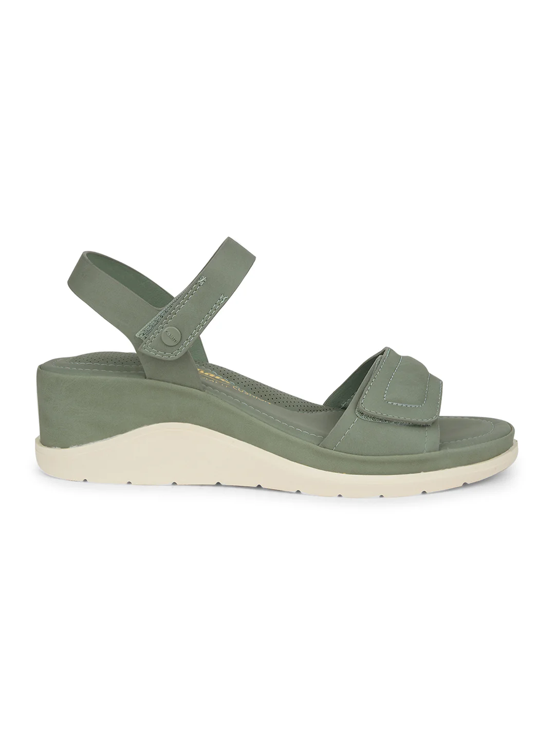 Bata Comfit Women Green Ankle Strap Wedge Heel Sandal - Image 2