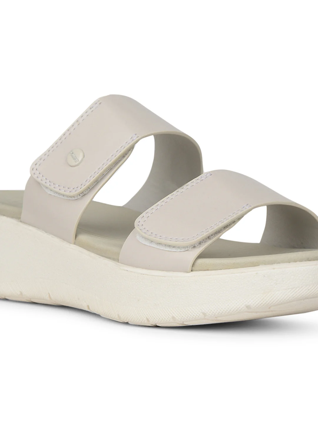 Bata Comfit Women Off White Platform Heel Mule Sandal - Image 5