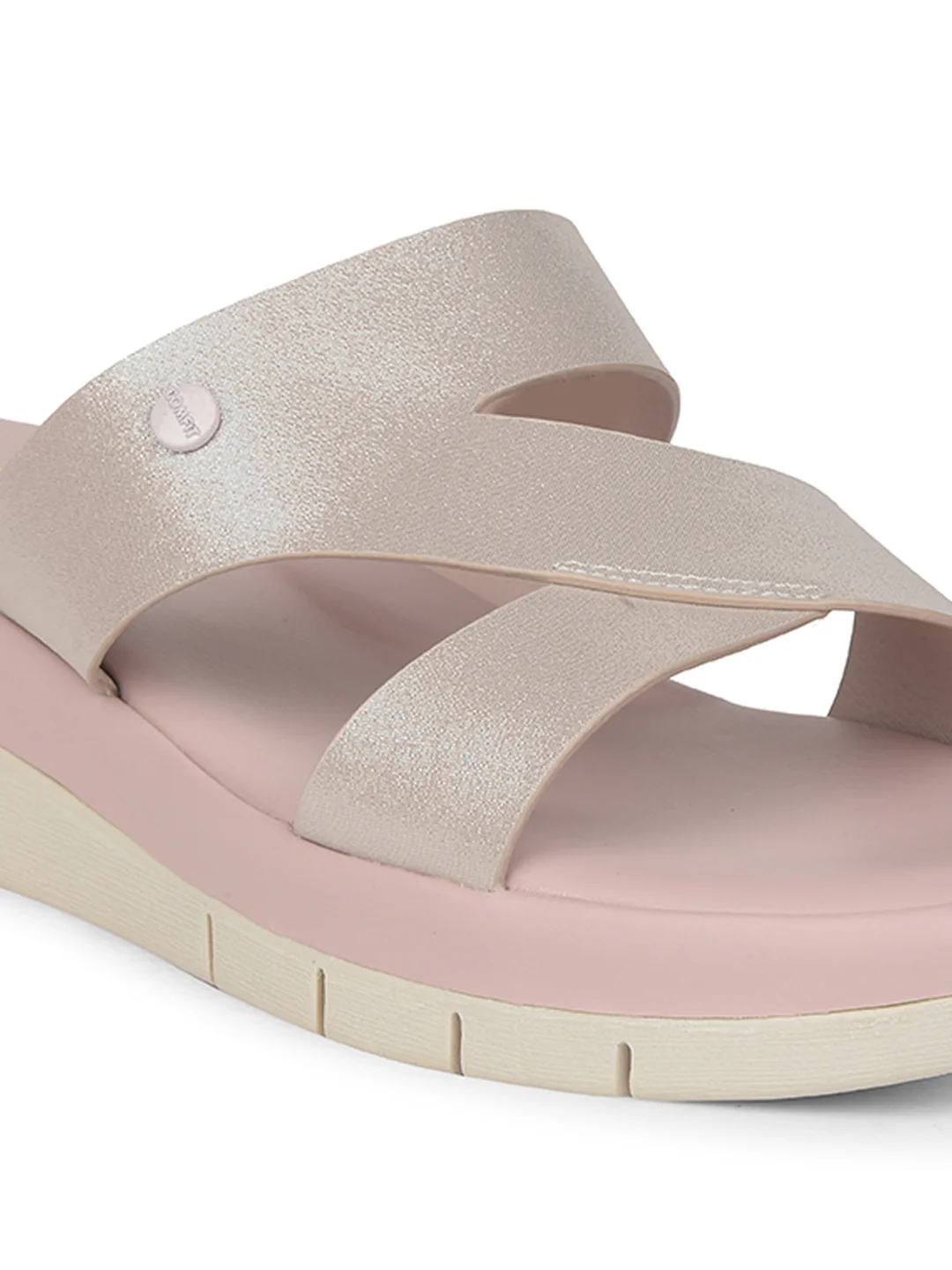 Bata Comfit Women Pink Wedge Heel Mule Sandal - Image 5