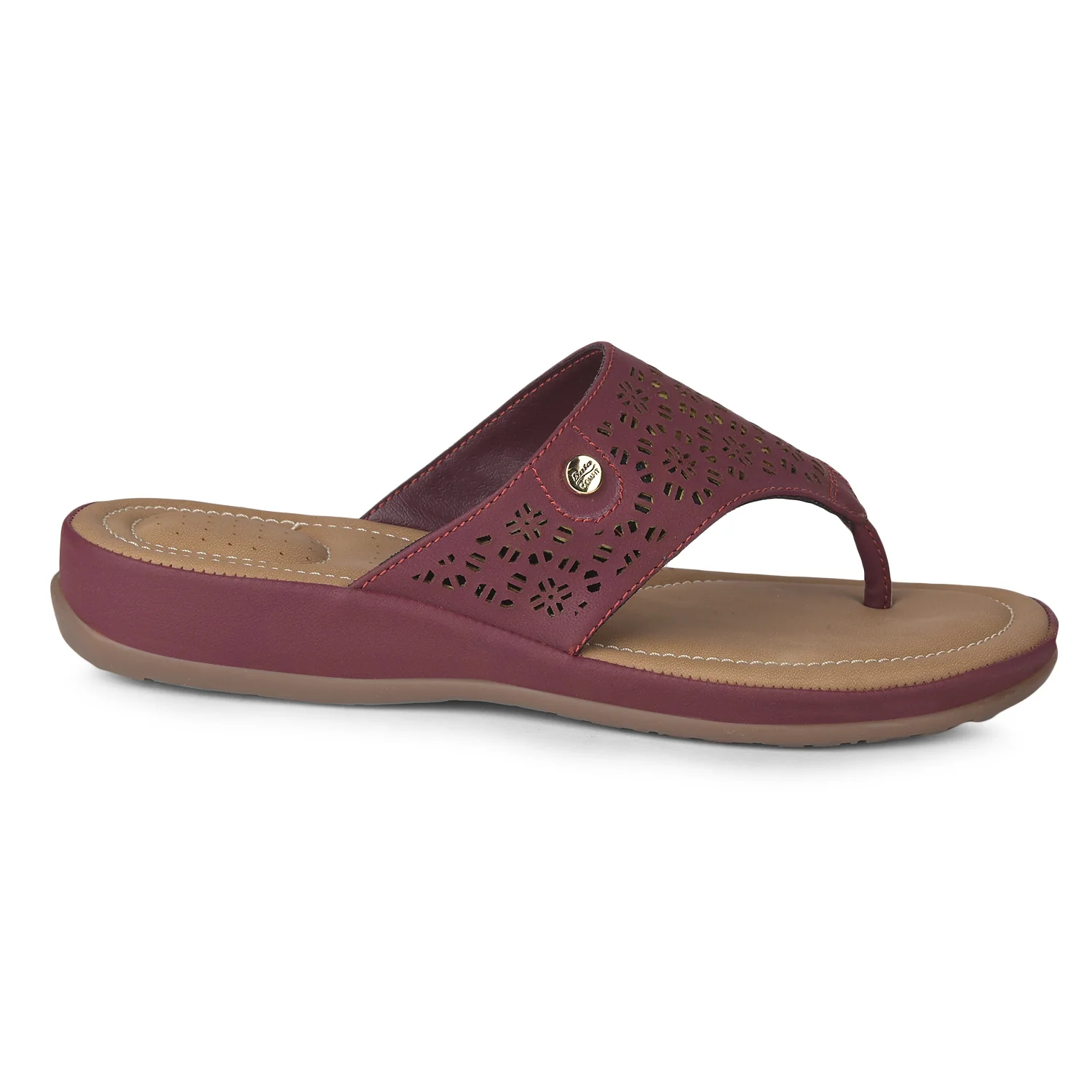 Bata Comfit Women's Pink Casual Thong Sandals - Image 2