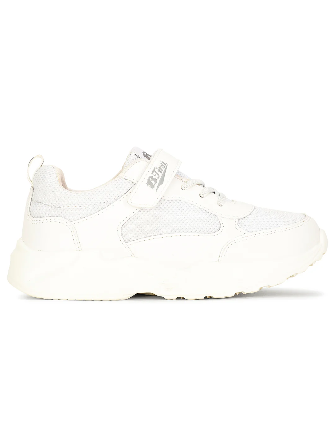 Bata Kids' Unisex White Velcro Oxford School Shoes - Image 2