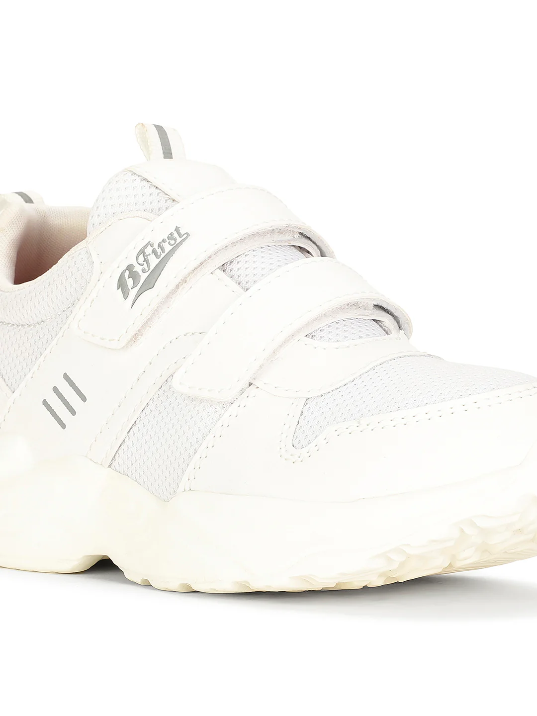 Bata Kids' Unisex White Velcro Oxford School Shoes - Image 5