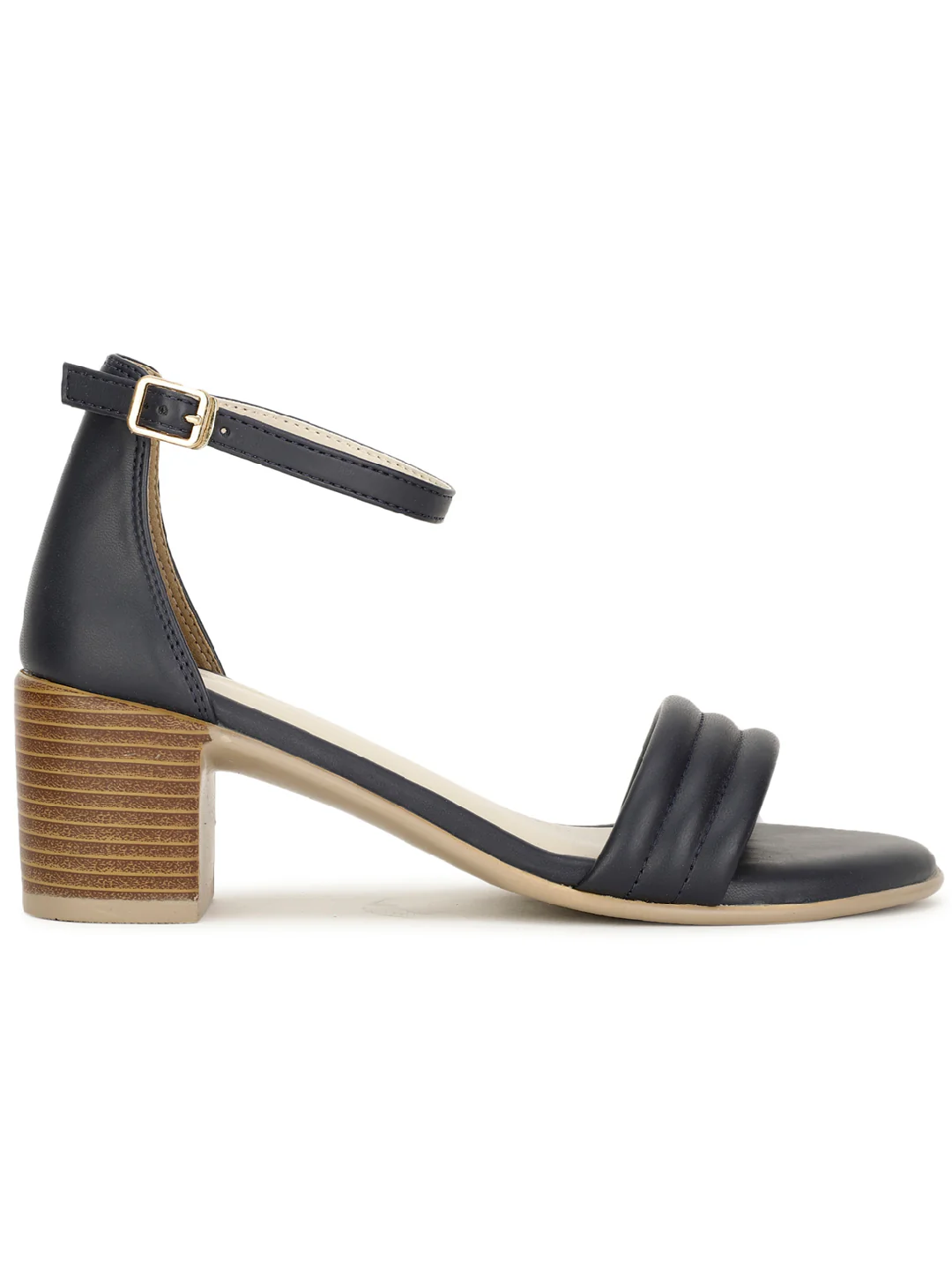 Bata Women's Navy Block Heel Ankle Loop Sandals - Image 2