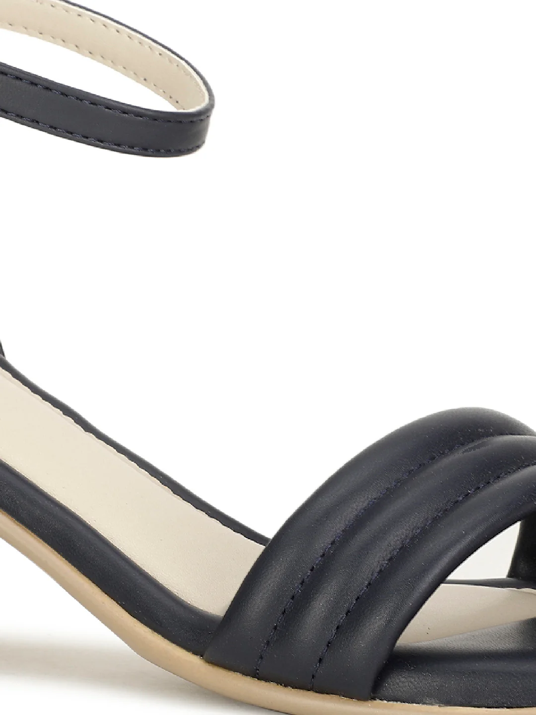 Bata Women's Navy Block Heel Ankle Loop Sandals - Image 5