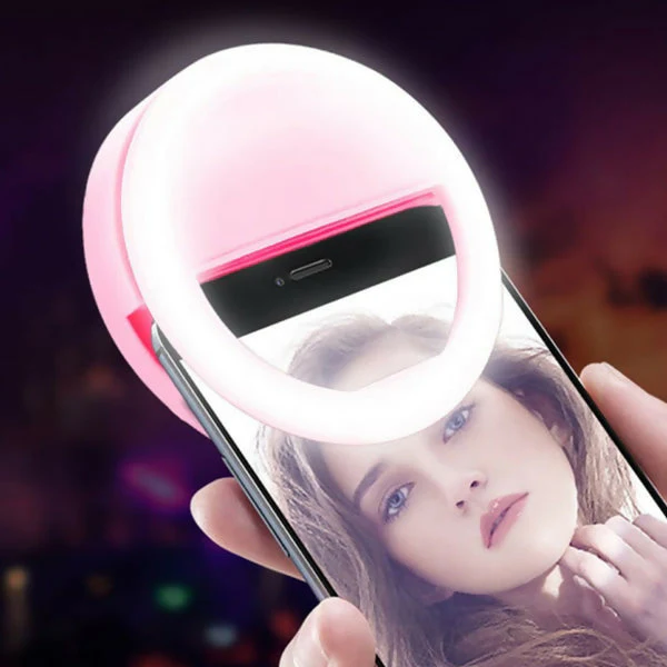 Battery Selfie Ring Light for Phone with 3 Brightness Levels
