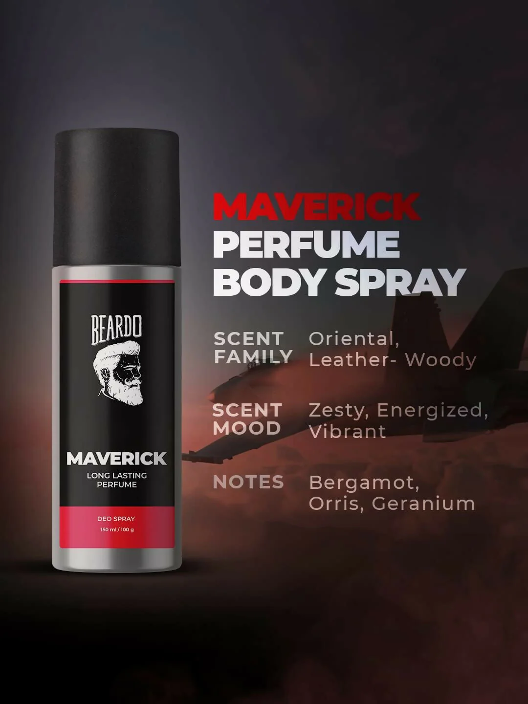 Beardo Perfume Body Spray for men - MAVERICK, 150ml Oriental Leather Woody Fresh Deo For Men Long Lasting Deodorant for Men Gift Men's Fragrance Christmas gift for men Gift For Friends Gift for Men - Image 7