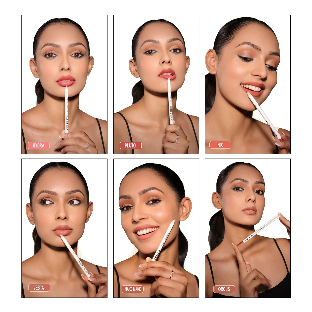 LOVE EARTH LIP LINER EVERYDAY NUDES -PACK OF 6 - Image 3