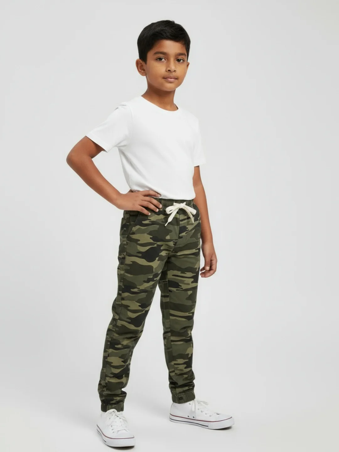 Biglilpeople Boys Camouflage Full Mid-Rise Joggers - Image 2