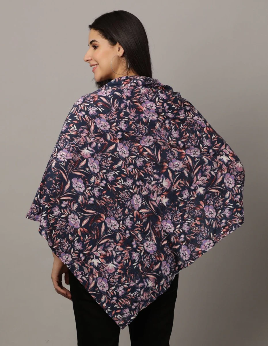 Blue Floral Nursing Cover and Top - Image 8